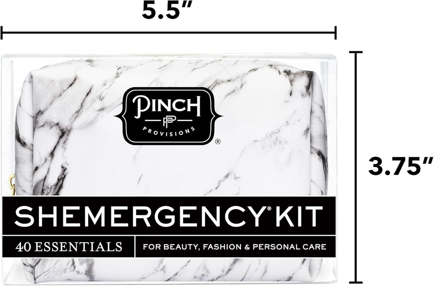 Pinch Provisions Shemergency Kit for Her, 40 Emergency Essential Items, Compact, Multi-Functional Pouch, Gift for Women, Birthday, Bachelorette Parties, and More!
