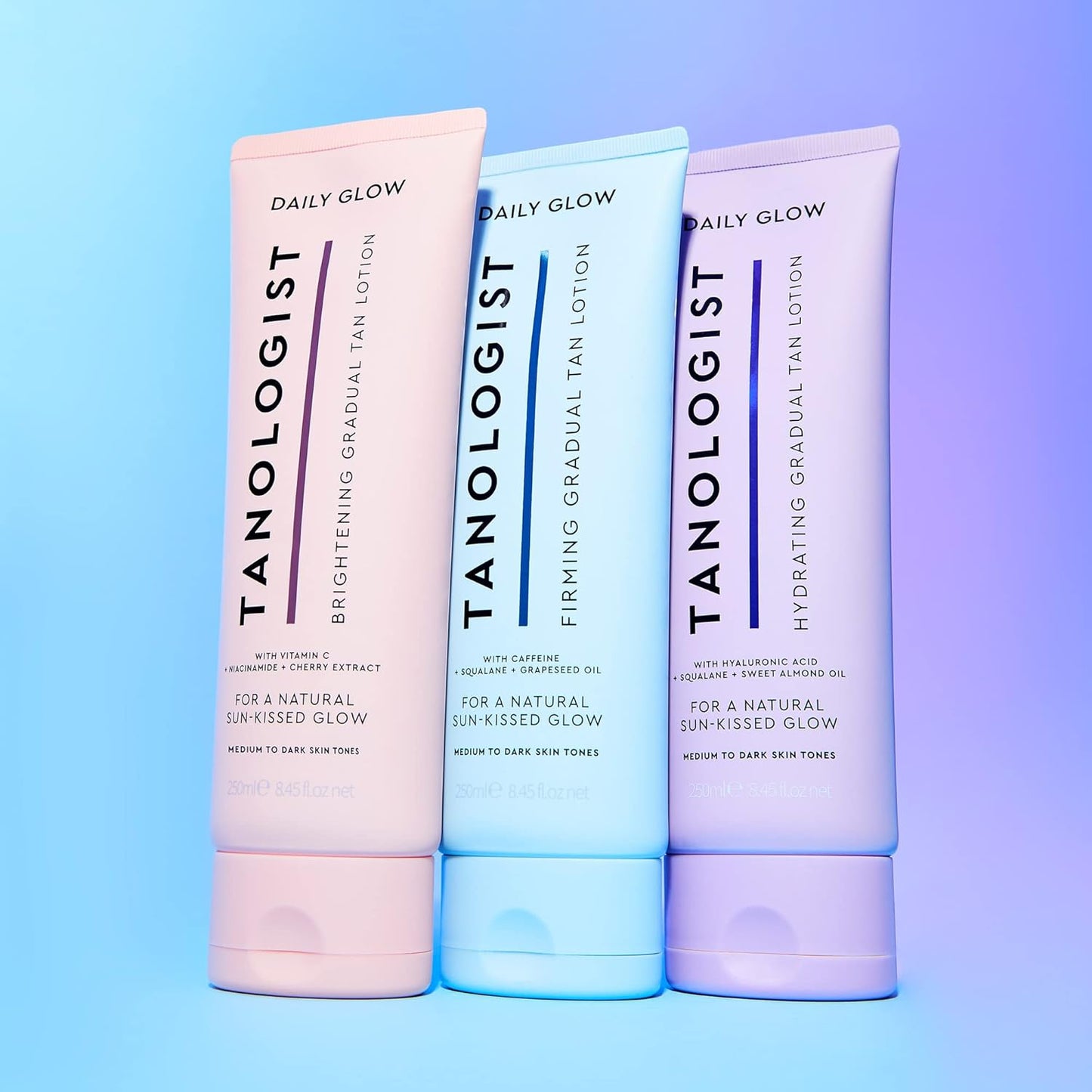 Tanologist Hydrating Daily Glow Body Lotion- Light/Medium, Gradual Tanning Lotion, No Fake Tan Smell, Streak-Free & Natural Looking Self Tanner, Moisturizing, Vegan, 8.45 fl. oz/250 ml Tube