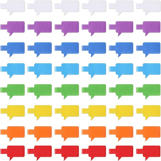 50 Pieces Cable Labels Multi Color Cord Wire Labels, Cable Tags and Wire Tags for Management and Classify for Electronics, Computers and More(Simple Style)