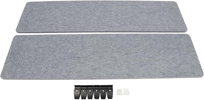 Desk Divider Mounted Privacy Panel, 2Pcs Privacy Panels for Classrooms, Libraries, Business Counters (Grey, 60 x 16 in)