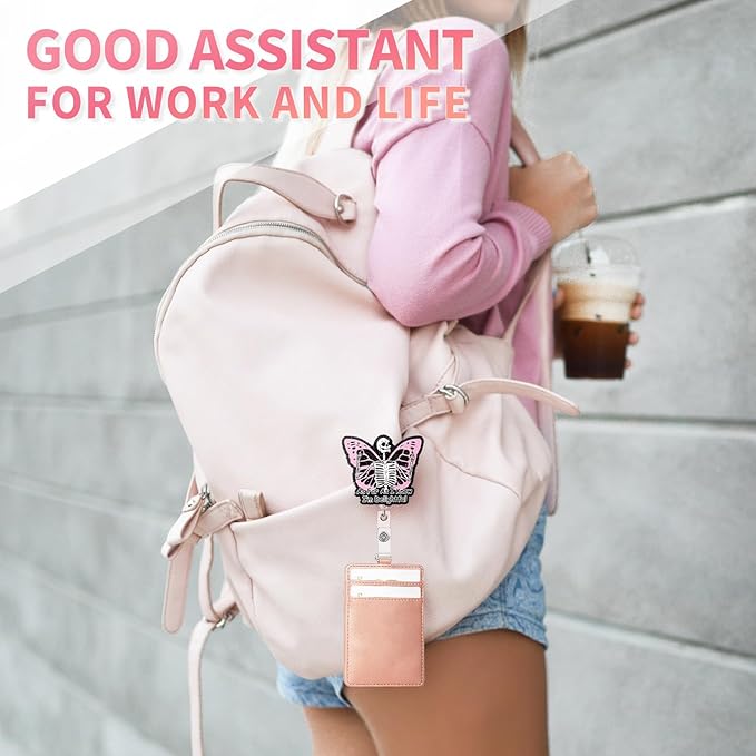 Aoryalps I AM Delightful Retractable Badge Reel Holder Retractable with ID Clip for Nurse Nursing Name Tag Card Nursing Student Teacher Doctor Medical Assistant Work Office Clip-Gifts for Nurse