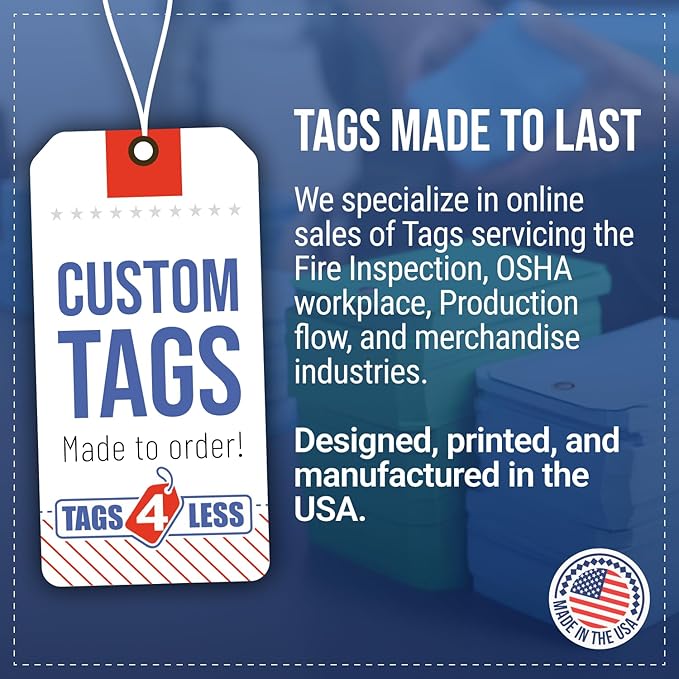 Tags 4 Less 15 Mil Waterproof Plastic Tags, Pack of 100 – 2” x 4” Heavy Duty Plastic Tags for Labeling, Outdoor Tagging, Equipment Labeling, Luggage, Valves & More (Dark Green)
