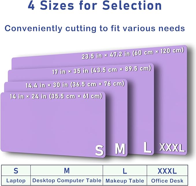 Boutilon Leather Desk Pad Protector,Non-Slip Mouse Pad,Laptop Desk Pad,Office Mouse Mat,Waterproof Leather Desk Blotter,Desk Writing Pad for Office and Home (S-Purple,24"x 14")