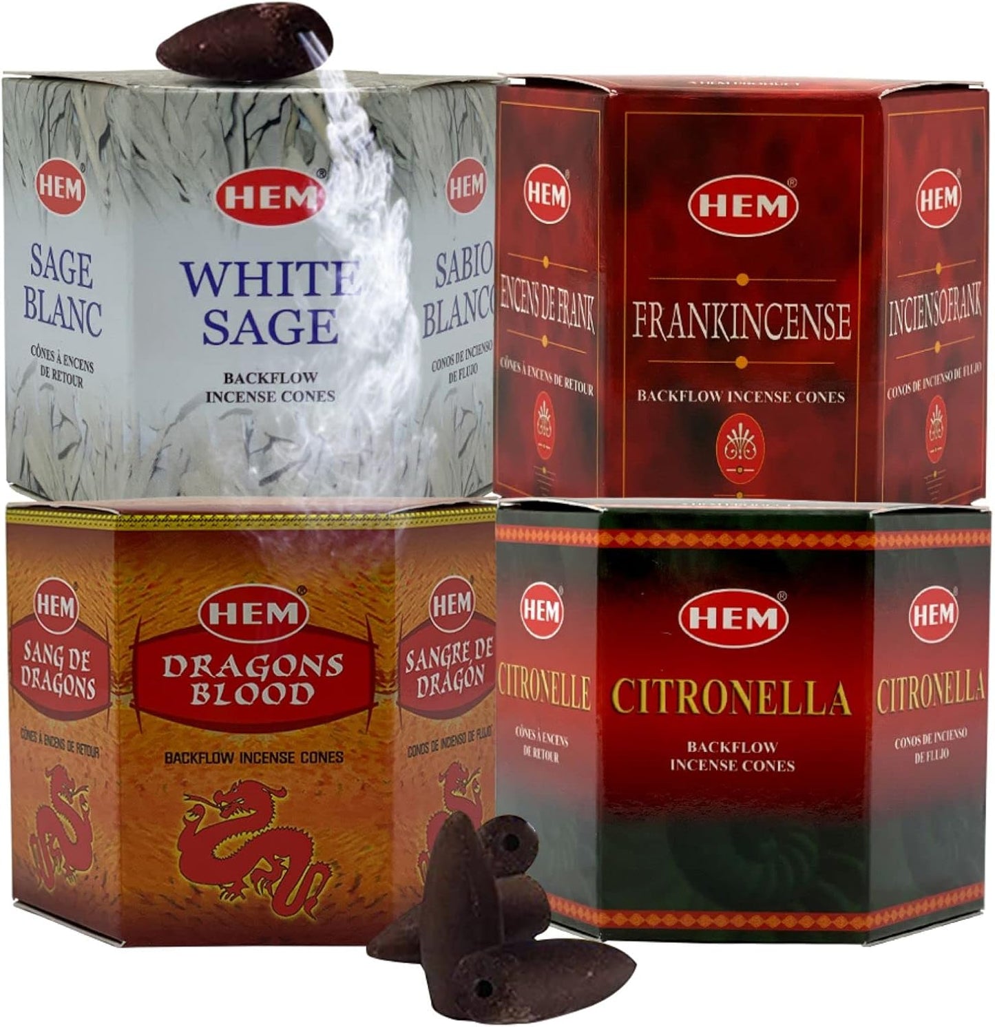 Variety Backflow Incense Cones for Waterfall and Mat Bundle Inciensos Aromaticos|Incienso|Inciense|Insienso