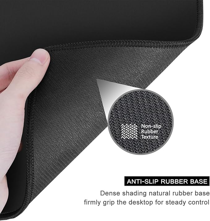 Auhoahsil White Mouse Pad, 12 x 10 Inch Square Mousepad, 3mm Thick Rubber Mouse Mat with Pretty Design, Premium-Textured Non-Slip for Gaming Work Office Wireless Mouse Men Women