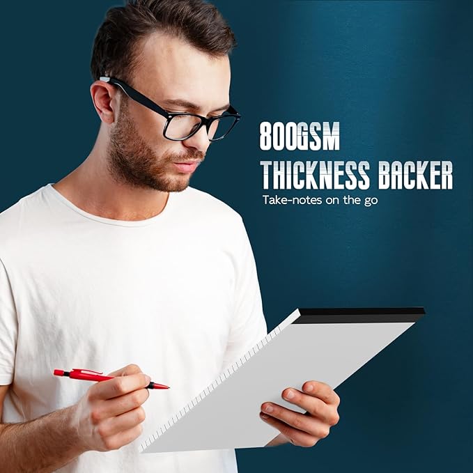 Roneky Note Pads 8.5"x 14", 10 Pack Legal Pads 8.5 x 14 White, Notepads 8.5 x 14 Wide Ruled Legal Pad, Micro Perforated Lined Writing Pads, 30 Sheets Per Note Pad, Notepads for Work/School/Office