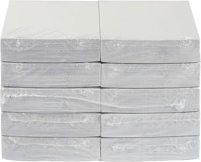 Amazon Basics Blank Index Cards, 1000 Count, 10 Pack of 100, White, 3" x 5"