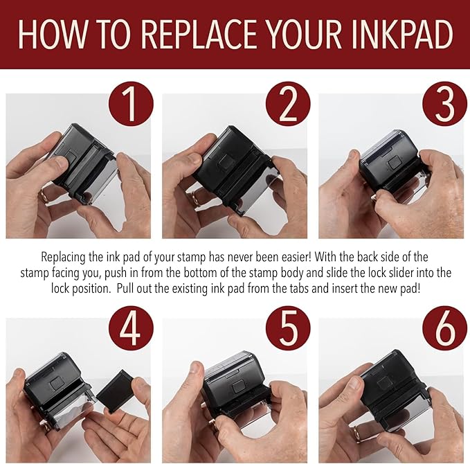Self Inking Modern Address Stamps | Custom Return Address Stamper (Modern Brush Script, Xtra Wide)