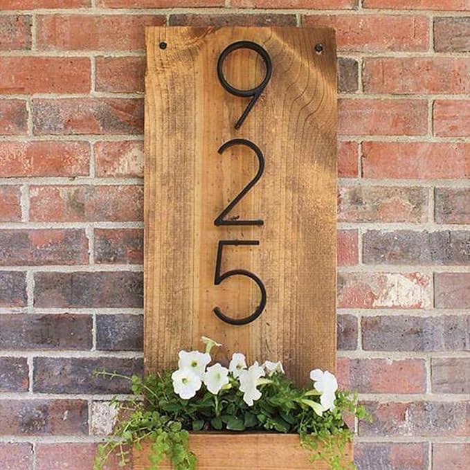 5" Floating Stainless Steel Address House Number, Modern Metal Anti-Rust House Numbers with Nail Kits for Door Garden Mailbox Decor Visibility Signage (2)