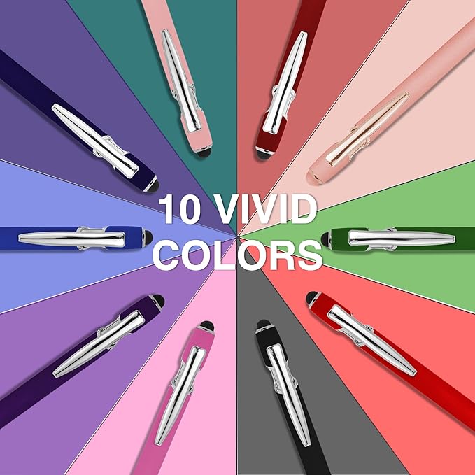 CRME Bulk Custom Pens Personalized Pen with Name Logo Engraved Metallic Customized Pen Black Ink Metal Stylus Pen for Touch Screens Perfect Writing Pens Ideal for School Teachers Team Events Pink