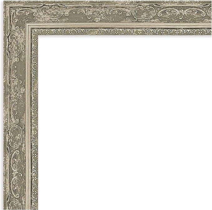 Amanti Art Silver Framed Magnetic Board 24x52 Oversize Vision Board for use with Magnets, 100% Metal Sheet to Display Items as Office Decor or for Home Organization in mudroom, Kitchen or Kids Room