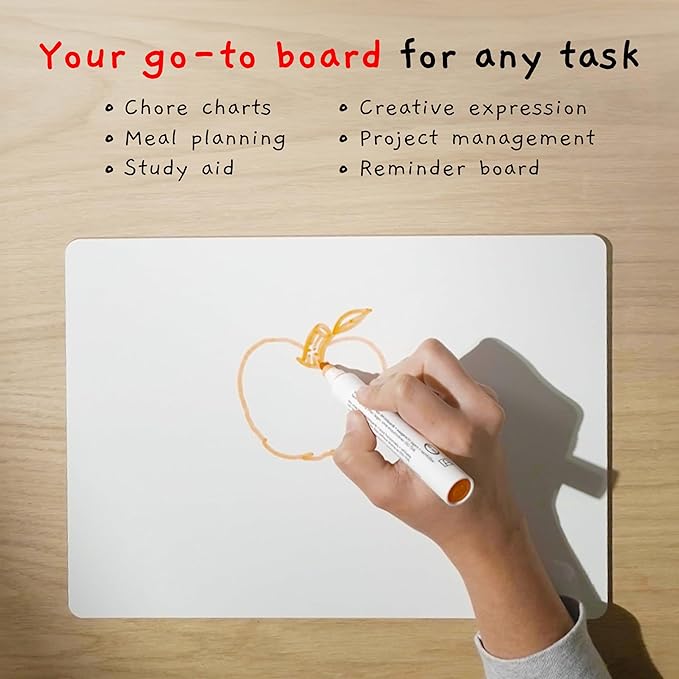 Board Geeks Bigtime 12 Pack 9x12 Classroom Whiteboards for Kids - Small Double-Sided White Board - White Boards Bulk Set, Classroom Essentials - Magnetic Dry Erase Boards for Students, Teacher