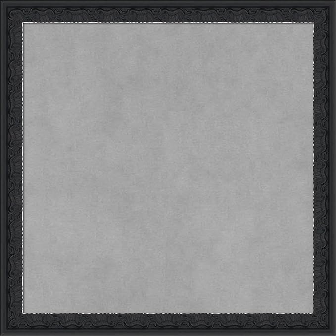 Amanti Art Black Framed Magnetic Board 18x18 Small Vision Board for use with Magnets, 100% Metal Sheet to Display Items as Office Decor or for Home Organization in mudroom, Kitchen or Kids Room