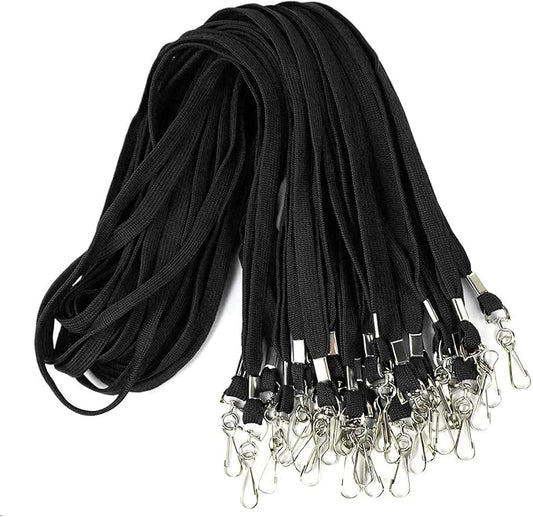 Ollain Badge Lanyards Flat Lanyard Swivel Hooks Durably Neck Bulk lanyards with Clip 100 Pack
