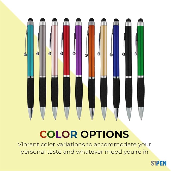 SyPen Personalized Pens With your Custom Logo or Text-600 Pack Bulk-for Businesses, Parties, and Events, 2 in 1 Ballpoint Pen & Stylus forTouchscreen Devices, Rose Gold Barrel, Black Ink