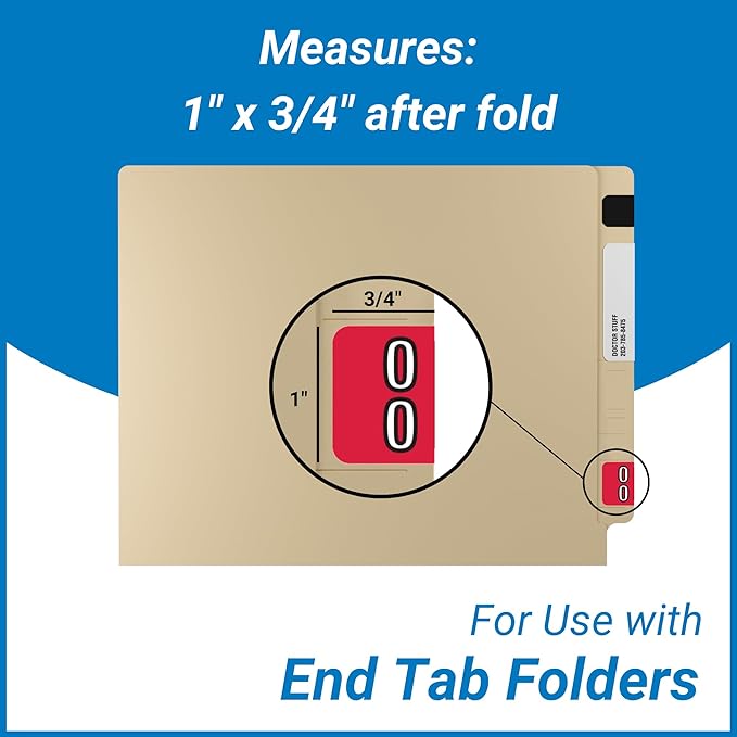 Doctor Stuff - File Folder Labels, Terminal Digit Filing, Consecutive Double Digit Numbers 80-89, Barkley FDDBM Match - BXDM Series Chart Stickers, Gray, 1" x 1-1/2", 500/Roll