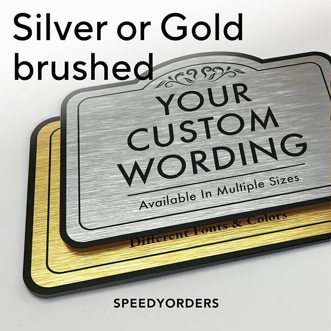 Custom Decorative Outdoor Metal Signs, Personalized Aluminum, Waterproof Made In USA, Silver 24x24