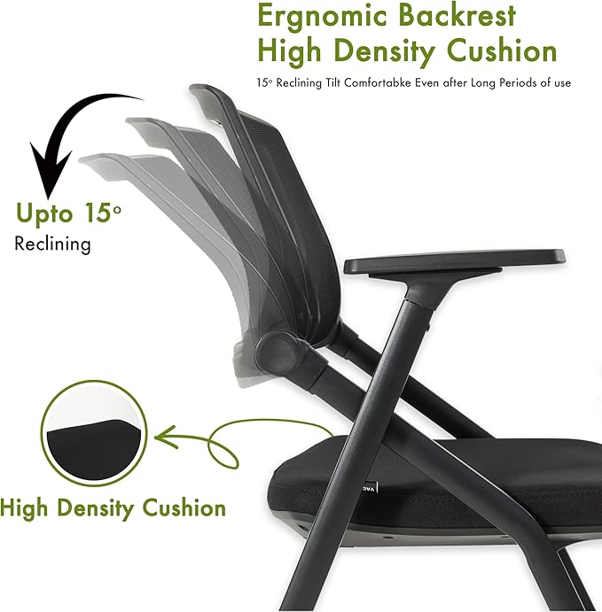 VACYOVKE 20 Pack Folding Chairs Capacity Portable Nesting Commercial Seat for School Events Office Picnic Kitchen Conference Waiting Training Room