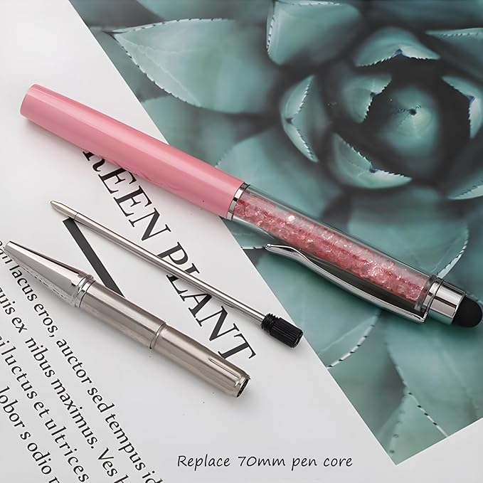 Yucold Customized Pens with Name/Logo - Touch Screen Stylus Ballpoint Pen, Perfect for Weddings, Business & Personalized Gifts (Orange,100)