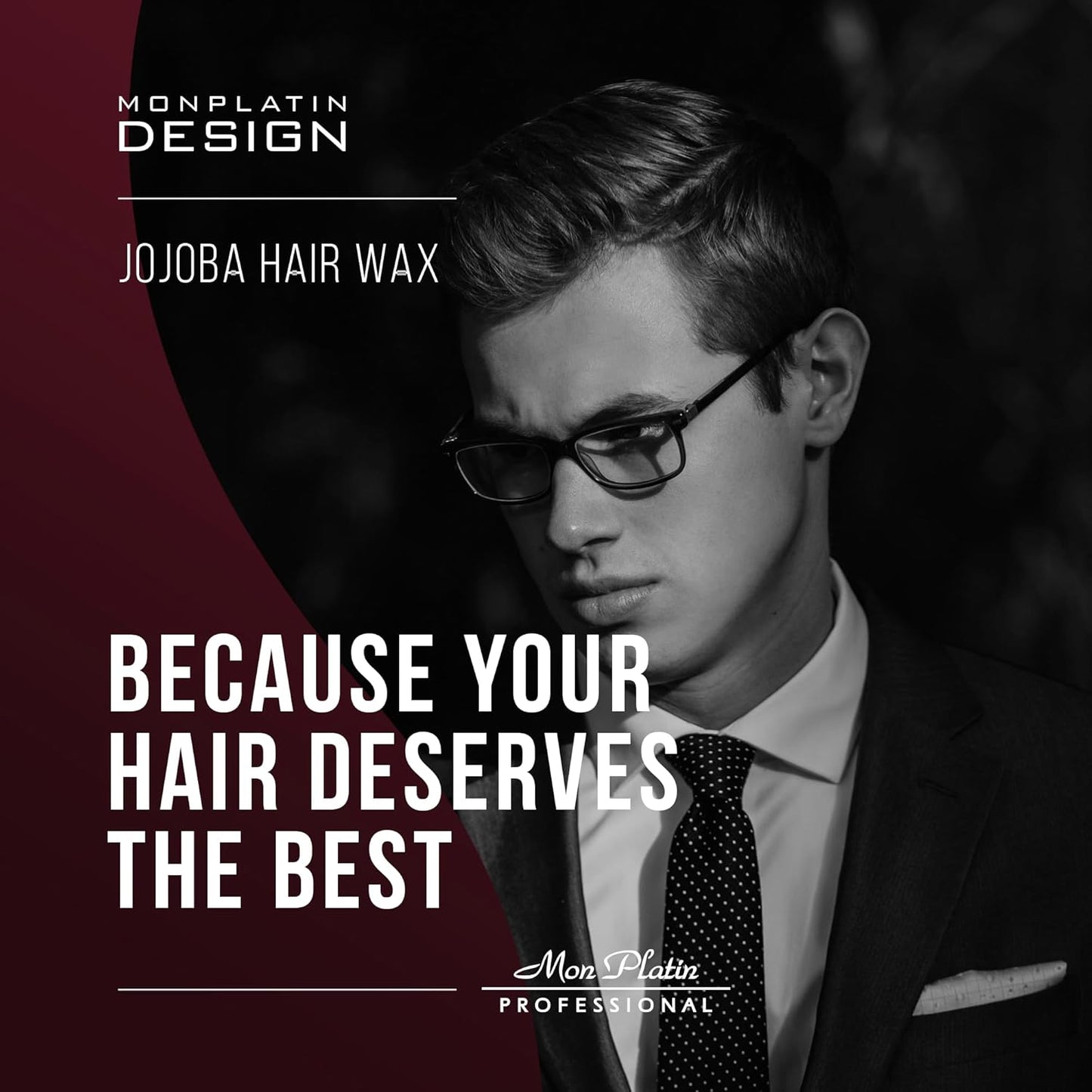 Mon Platin Professional Hair Styling Wax - Jojoba Crystal High Sheen, Strong Hold for Men & Women, Daily Use Hair Creme with Grapefruit Scent - 250 ml