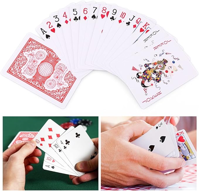 LotFancy Playing Cards Bulk, 144 Decks of Cards - 72 Blue and 72 Red, Poker Size Standard Index, for Blackjack, Euchre, Canasta Card Game, Casino Grade