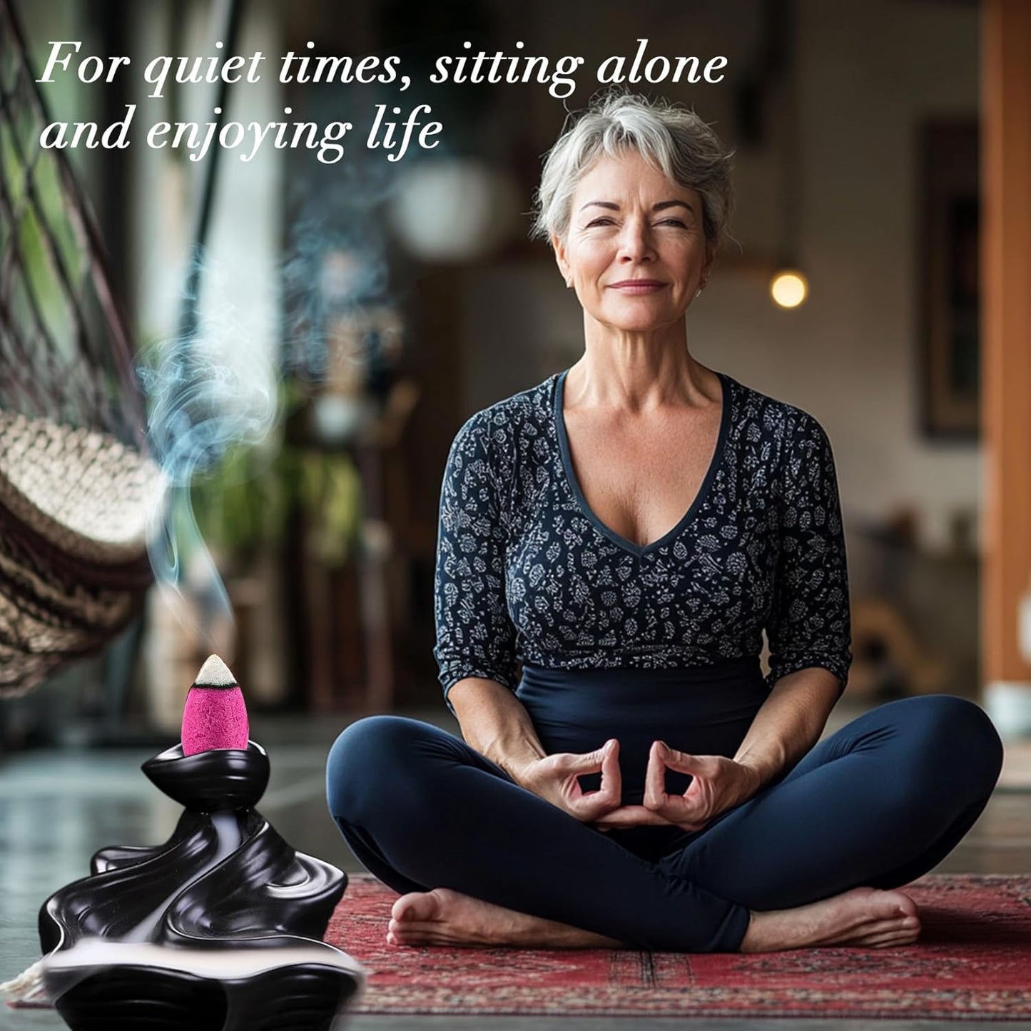 Sukh Backflow Incense Cones for Waterfall - 108 PCS Waterfall Scented Cone Bulk Aromatic Smoke Fountain for Aromatherapy Yoga Relaxation Home Decor(Rose Scents)