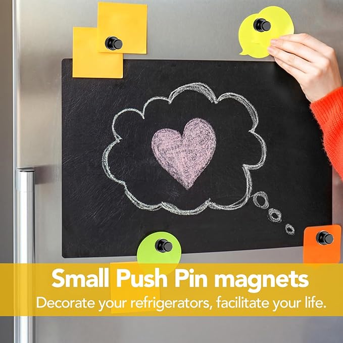 LOVIMAG Fridge Magnets 56 Pcs Refrigerator Whiteboard Small Strong Magnet Classroom Kitchen Accessories Decorative Locker Set Decor Must Haves Office Calendar Refrigerador Magnetic Cute Crafts Black