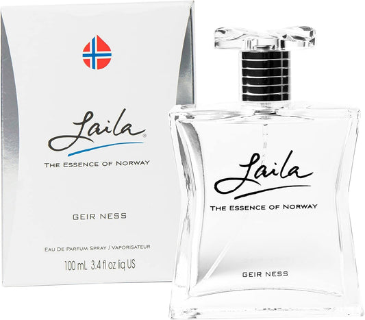 Geir Ness Laila Eau de Parfum Spray - Long Lasting Fresh, Airy and Clean Fragrance for Women - 3.4 oz / 100 ml