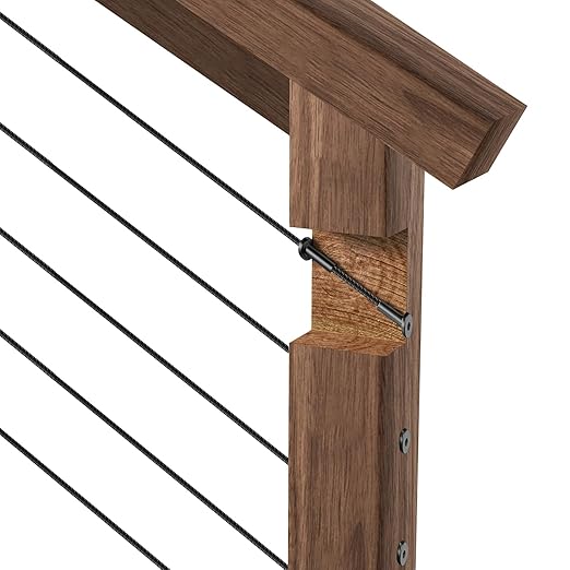 BLIKA 60 Pack 25 30 35 Degree 1/8" Black Cable Railing Angle Beveled Protector Sleeves, T316 Stainless Steel, Angle Protector Sleeves Deck Stair Cable Railing Hardware Kit for Wood Posts