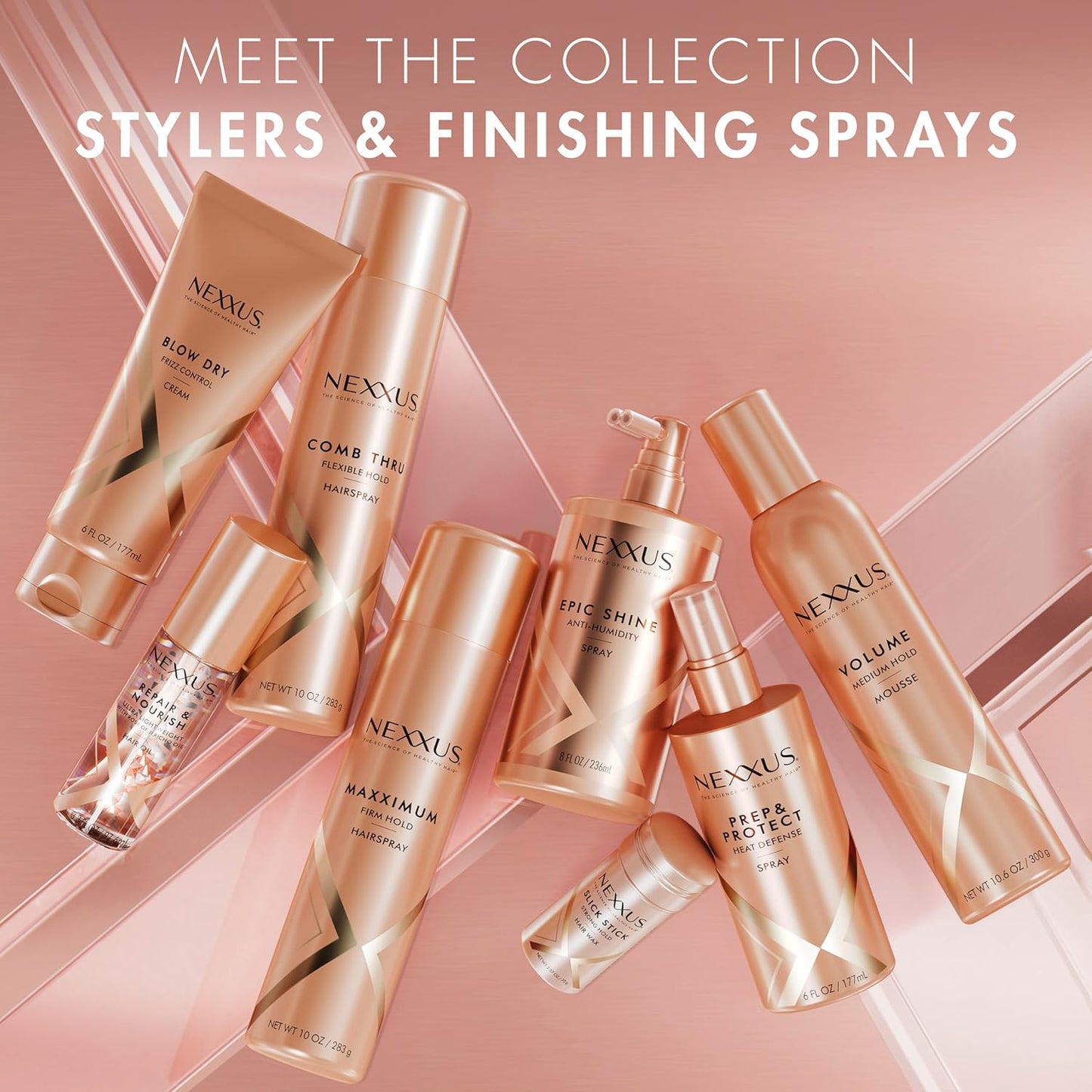 Nexxus Strong Hold Hair Wax Slick Stick for Slicked-Back Look with StyleProtect Technology 2.33 oz