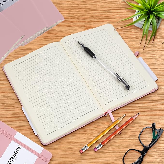 LYDTICK 20 Pack Journals for Writing College Ruled Notebooks Journal in Bulk, Hardcover Notebooks (200Pages) for Note Talking, Lined Bullet Journals for Home School Office, 5.7"x8.4", Grey