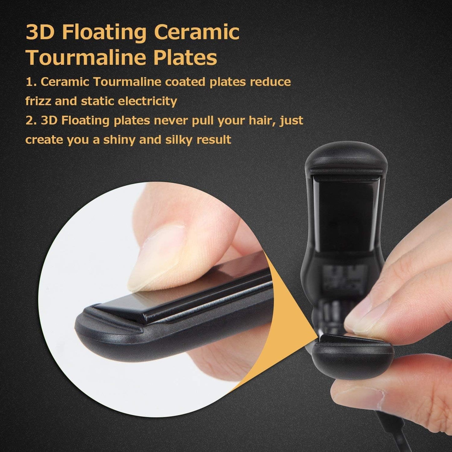 Mini Flat Iron, 0.7 Inch Mini Hair Straightener, Small Flat Iron for Short Hair,Curls Bangs, Dual Voltage Travel Hair Straightener（Black）