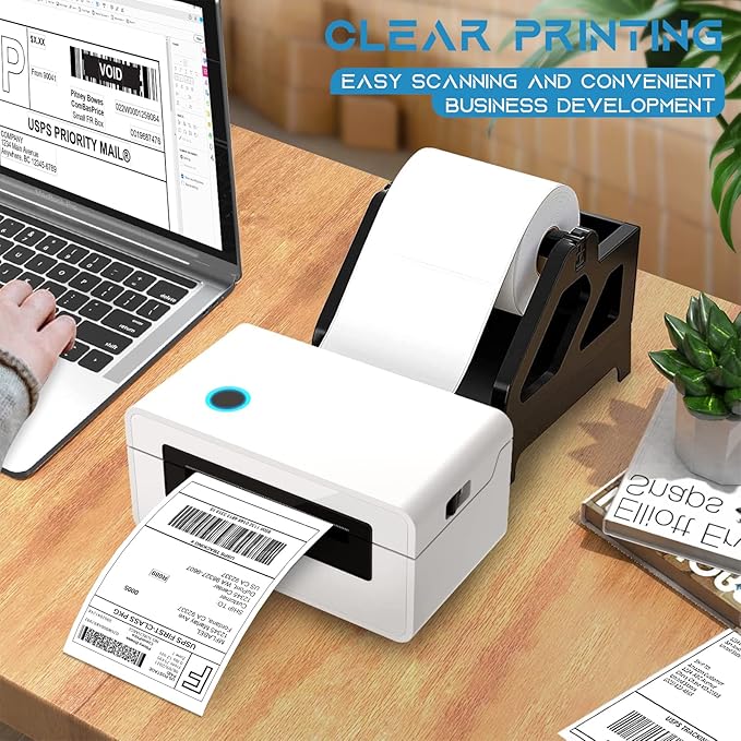 MFLABEL 4x6 Thermal Shipping Labels - 2 Rolls of 250, Perforated & Smudge-Proof Direct Thermal Labels Compatible with Rollo, Zebra, for Amazon UPS FedEx Shopify