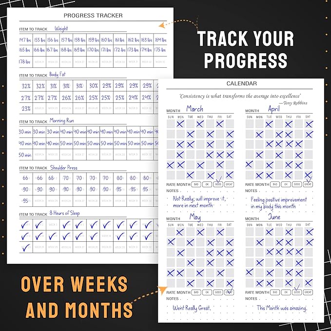 Nextnoid Hardcover Fitness Journal Workout Planner for Men & Women - A5 Sturdy Workout Log Book to Track Gym & Home Workouts - Purple