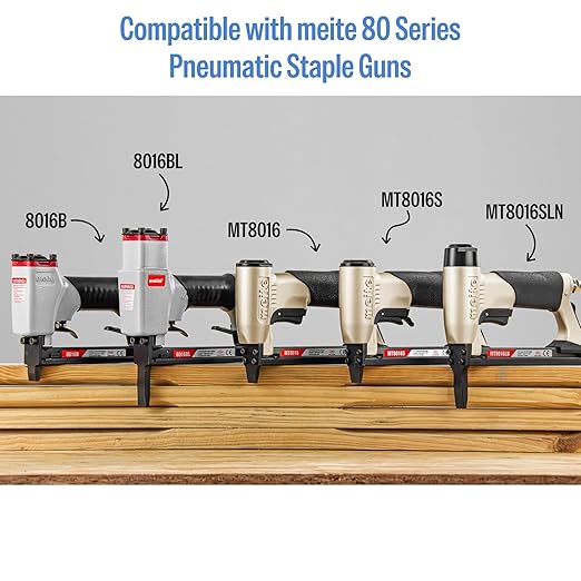 meite 21 Gauge Upholstery Staples, 1/2-Inch Crown with 1/4-Inch Length Galvanized Heavy Duty Staples for Staple Guns MT8016, MT8016S, and MT8016SLN (10 Boxes)