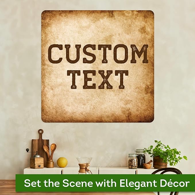 Custom Sign, Custom Street Sign, 11 Font Colors, 13 Font Styles, 4 Hole Options, 22 Sizes, 36x36 Inches, Rust Free DiBound, Fade Resistant, Made in USA by My Sign Center (Vintage)