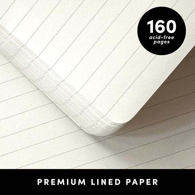 PAPERAGE Lined Spiral Journal Notebook, (Yellow), 160 Pages, Hardcover Journal for Women & Men, Medium 5.5 in x 8 in - 100 GSM, Thick Paper, Spiral Notebook for Work, School & Journaling