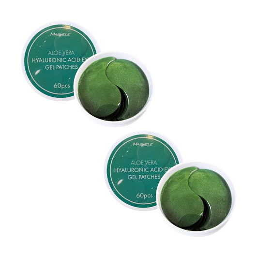 Korean Under Eye Patches Aloe Vera Mask Anti-Aging Hyaluronic Acid Collagen Neck Forehead Laugh Line Pad Reducing Dark Circles Treatment (120pcs, aloe eye patches)