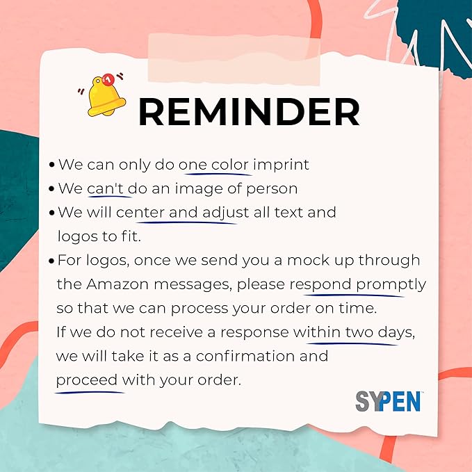 SyPen Personalized Pens With your Custom Logo or Text-600 Pack Bulk-for Businesses, Parties, and Events, 2 in 1 Ballpoint Pen & Stylus for Touchscreen Devices, L'Blue Barrel, Black Ink