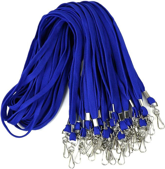 Ollain Badge Lanyards Flat Lanyard Swivel Hooks Durably Neck Bulk lanyards 100 Pack