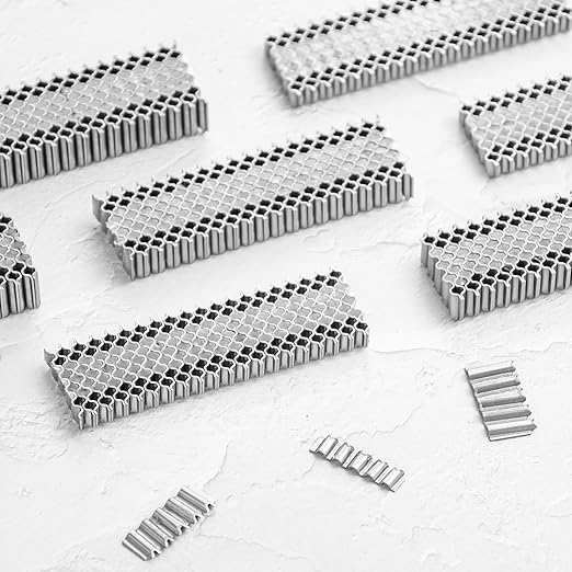 meite Corrugated Fasteners MC112 25 Gauge 1-Inch Crown 1/2-Inch Length Staples Corrugated W Fasteners for Pneumatic Corrugated Tools, for Woodworking Projects (1,200 Counts/Box)