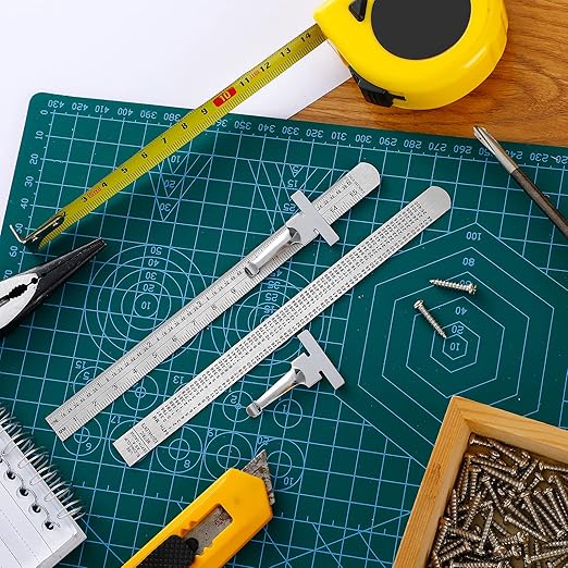 6 Pieces 6 Inch 15 cm Pocket Ruler Flexible Precision Stainless Steel Ruler with Detachable Clips Stainless Steel Pocket Clip Scale Gauge Metric British System