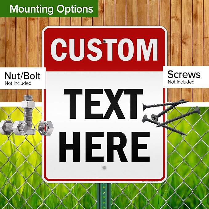 Custom Sign, Custom Sign for Business, Indoor/Outdoor use. 24x30 Inches, 3M EGP Reflective, Rust Free .080 Aluminum, Fade Resistant, Made in USA by My Sign Center (Header)