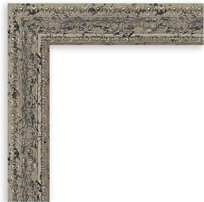 Amanti Art Silver Framed Magnetic Board 45x53 Oversize Vision Board for use with Magnets, 100% Metal Sheet to Display Items as Office Decor or for Home Organization in mudroom, Kitchen or Kids Room