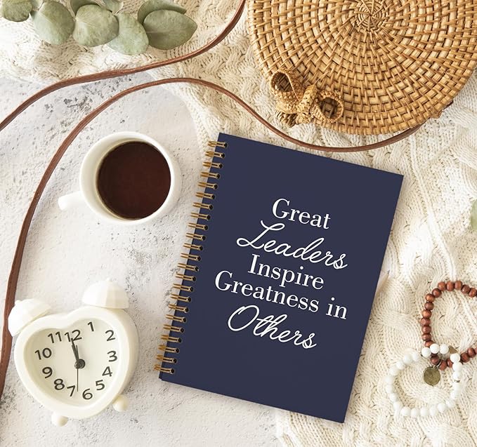OXW Navy Blue Notebooks for Work, Employee Appreciation Gifts, Leadership Gifts Notebook Journal for Writing Meeting Office, Thank You Gifts for Women Men Leader Mentor Boss Manager, 5.5"x8.3"
