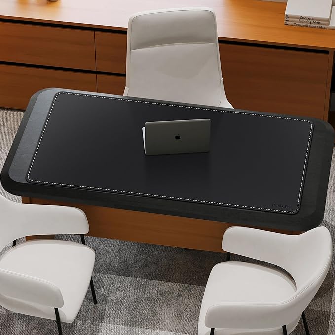 Mydours 55"x28" Extra Large Desk Mat - Full Desk Blotter Pad, Desktop Computer Desk Mat, Waterproof Desk Protector Mat, Large Mouse Pad for Desk for Writing, Workspace, Home and Office (Black)