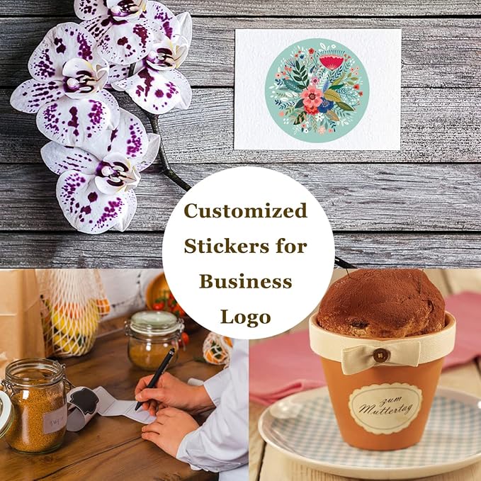 100-500 Pcs Custom Stickers Personalized Labels with Any Design Image Logo Text for Business Logo Thank You Labels,1/2/3/4 inch Customized Stickers(Heart)