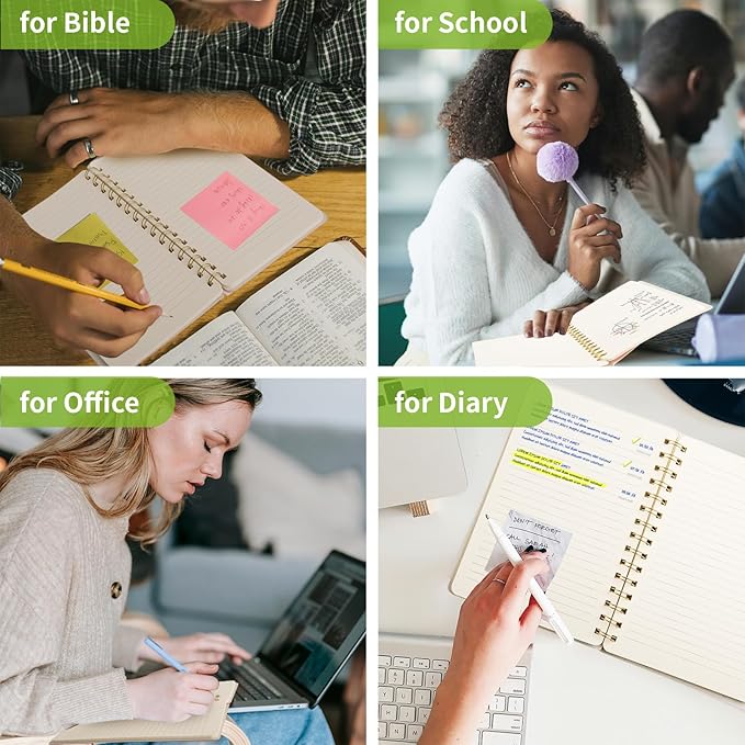 Spiral Notebook-5.75" x 8.125" College Ruled Journal with Inner Pockets and 160 Pages,PU Leather Cover Business Journal, Twin-Wire Binding Notebook Perfect for Office & Home School Supplies Green