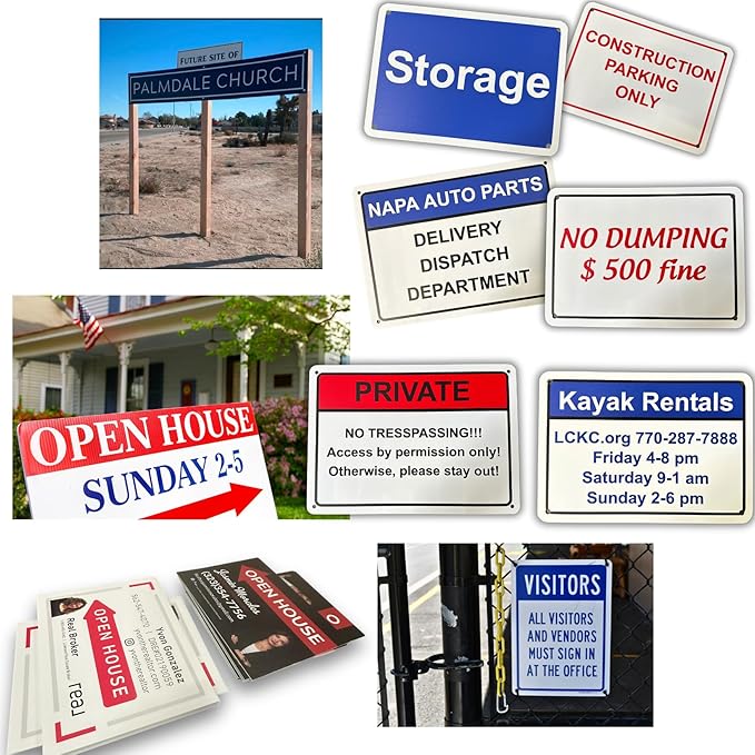 Custom Signs Outdoor Metal 24x18 for Home Office Business, Personalized, Door, Porch, Delivery, Man Cave, Shop, Garage, Street. For Outside. Our Metal Signs Are UV Printed Solid Aluminum