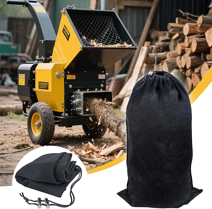 Wood Chipper Bag Collection for Craftsman Electric Shredder Mulcher, Universal 24x48 Leaf Mulcher Collection Bag Fits Most Brand
